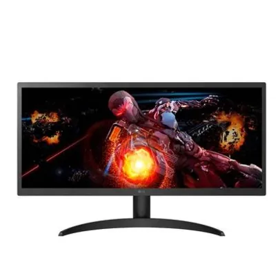 Monitor Gamer LG 26 IPS, Ultra Wide, 75Hz, Full HD, 1ms, FreeSync Premium, HDR 10, 99% sRGB, HDMI/DisplayPort, VESA - 26WQ500