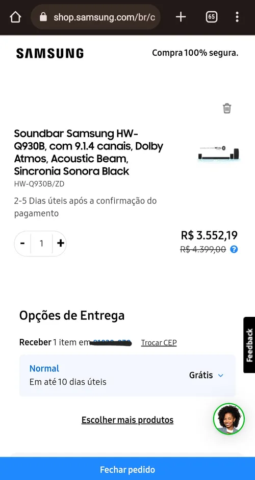 Imagem na descrição da promoção