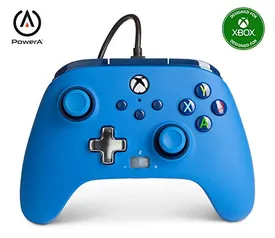 [Prime] Controle para Xbox PowerA com fio, Xbox Series X|S, Xbox One - Xbox Series X, azul