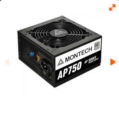 Fonte Montech AP750, 750W, 80 Plus White, PFC Ativo, AP750