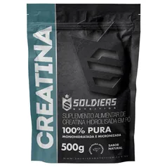 [R$65 COM CASHBACK] Creatina Monohidratada 500g - 100% Pura Importada - Soldiers Nutrition