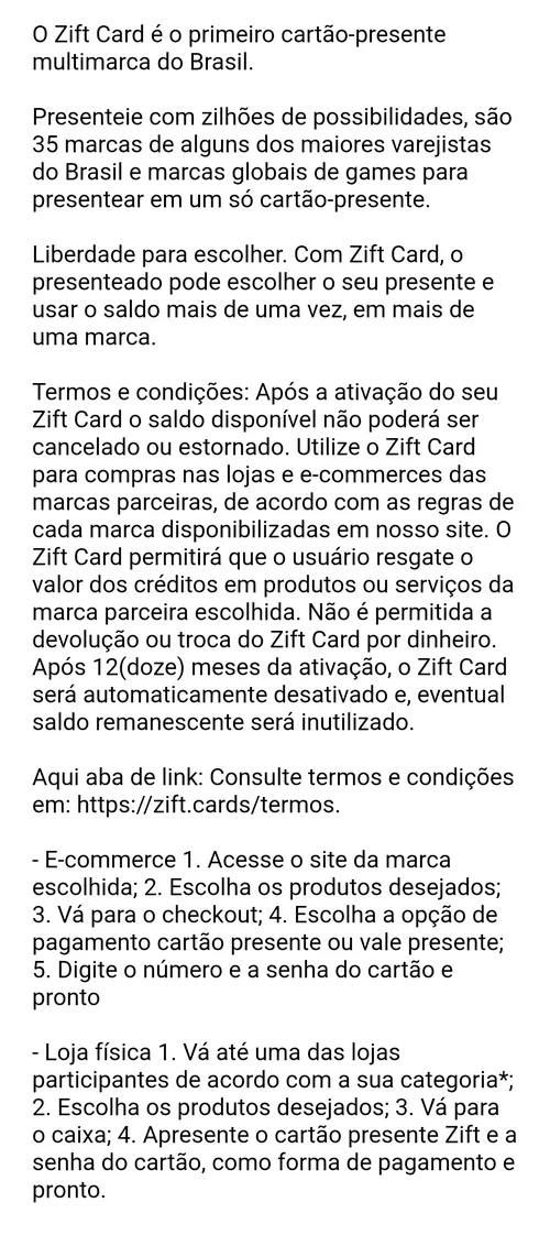 Imagem na descrição da promoção