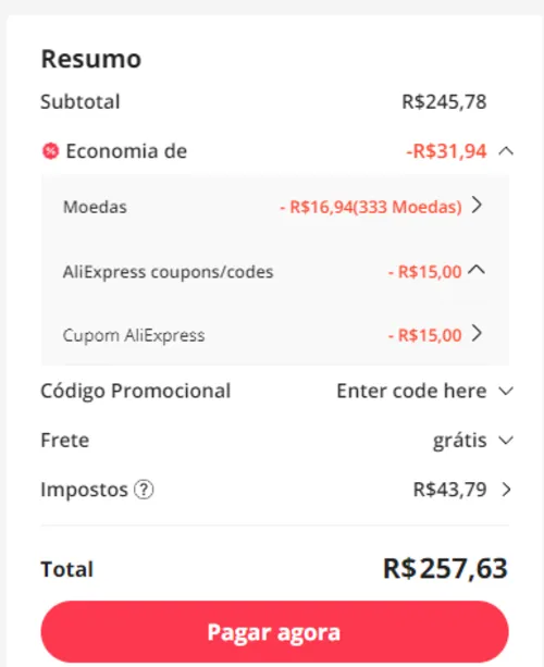 Imagem na descrição da promoção