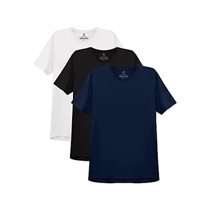 Kit 3 Camisetas basicamente. Lisa, masculino, Multicolorido, G