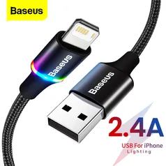 [NOVOS USUÁRIOS] Cabo Lightning RGB Baseus | R$6