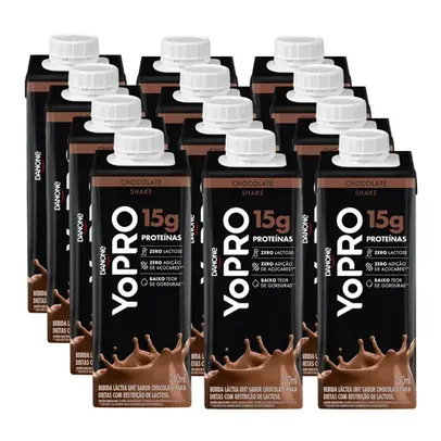 Pack 12 Unidades Yopro Chocolate 15g Protein 250ml (R$71,24 c/ cupom)