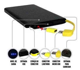 Carregador portátil Power Bank 10.000mah para todos modelos