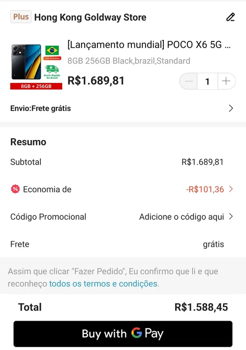 Imagem na descrição da promoção