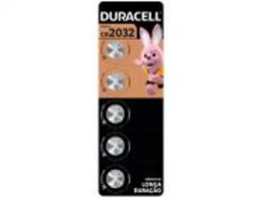 [C. OURO] Pilha Moeda Duracell CR2032  3V 5 Unidades