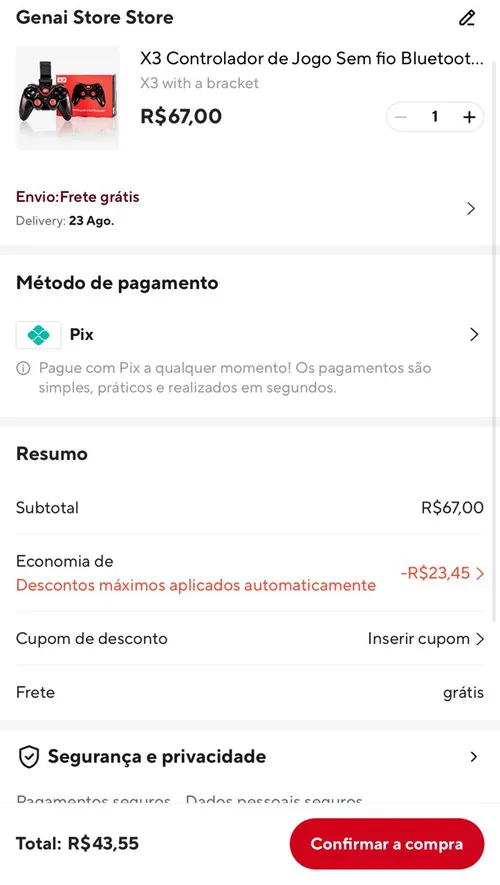 Imagem na descrição da promoção