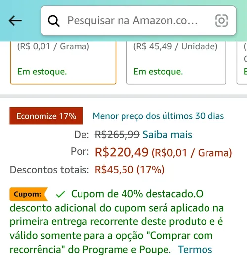 Imagem na descrição da promoção