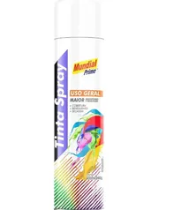 Tinta Spray Uso Geral Branco Fosco 400ml Mundial Prime