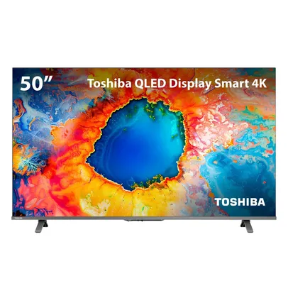 [Multicoin R$1249] Smart TV QLED 50 4K Toshiba 50C450NS Google TV 3 HDMI 2 USB Wi-Fi - TB034M