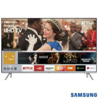 Smart TV 4K Samsung LED 65” com HDR 1000, Dynamic Crystal Color e Wi-Fi - UN65MU7000GXZD