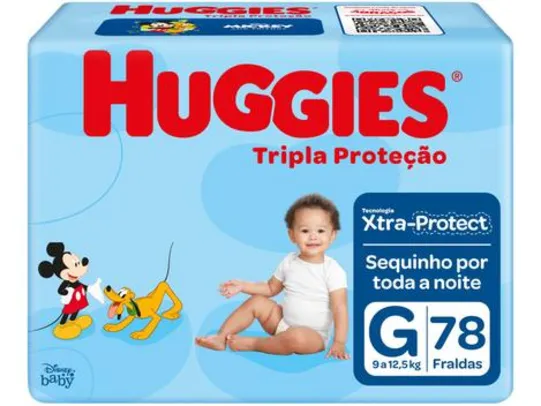 (Leve 3 e pague 2) Fralda huggies tripla proteção | R$47