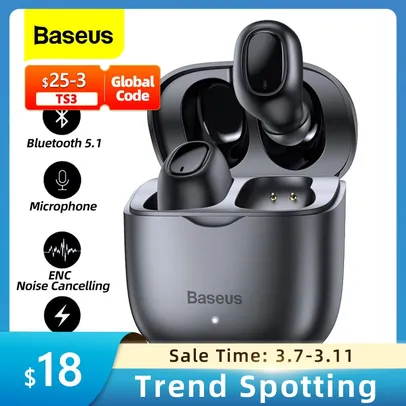 Baseus W12 TWS Wireless Earphone Bluetooth 5.1