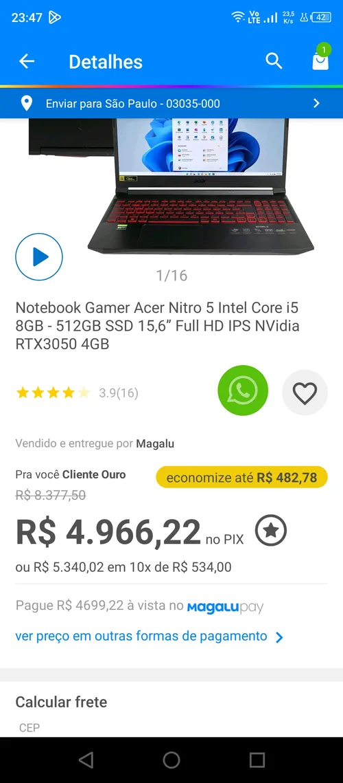 Imagem na descrição da promoção