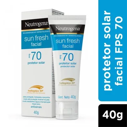 Saindo por R$ 32,59: Protetor Solar Facial Neutrogena Sun Fresh FPS 70 40g | Pelando