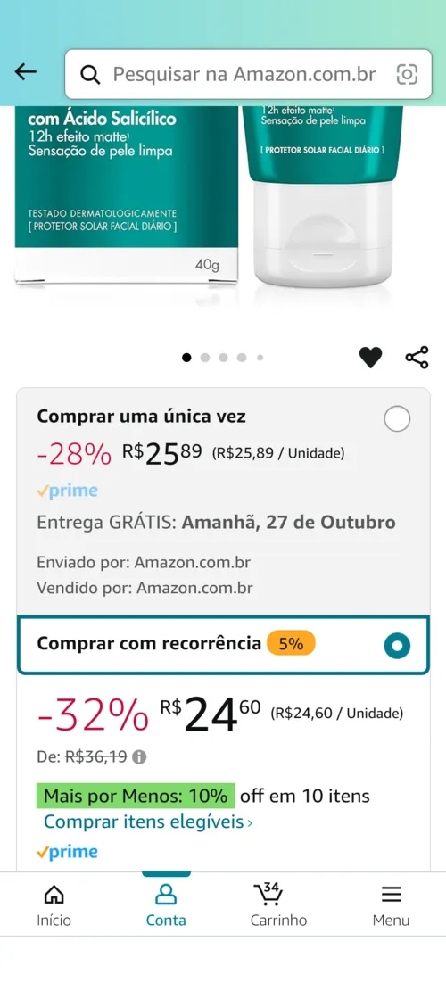 Imagem na descrição da promoção