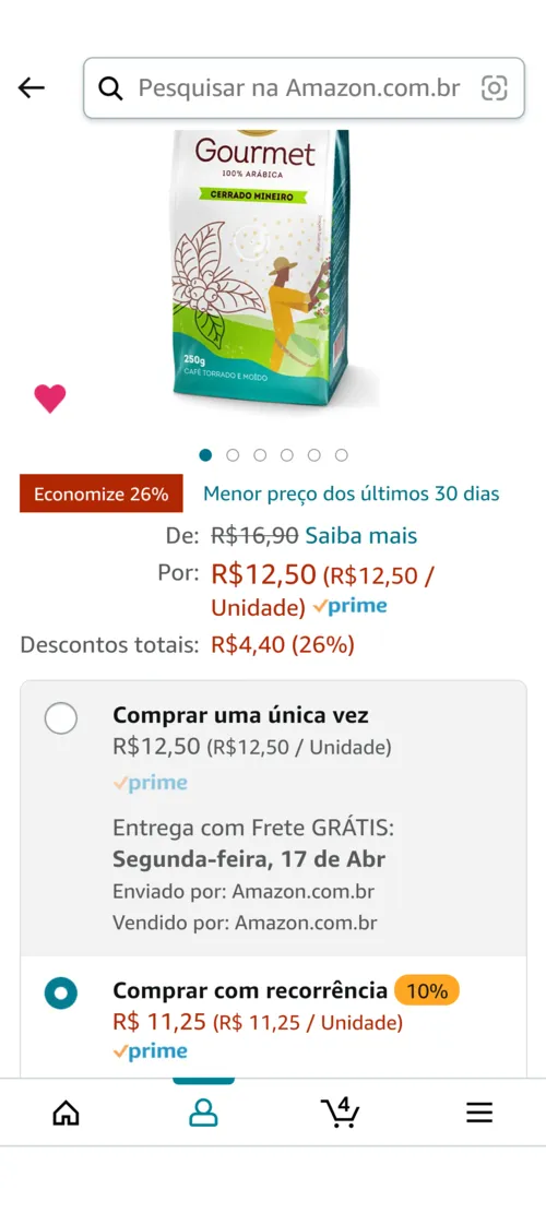 Imagem na descrição da promoção