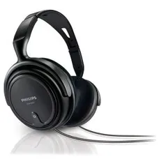 Fone de Ouvido Philips SHP2000/10 Preto - Espuma Aveludada, Haste Flexível por R$30