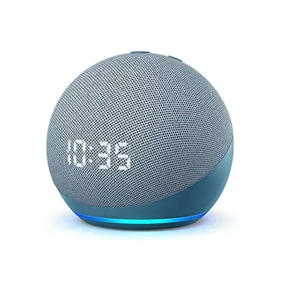 Echo Dot  4ª geração COM RELÓGIO - Azul