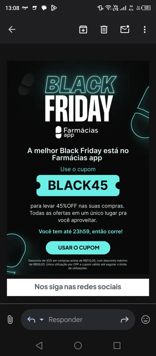 Imagem na descrição da promoção