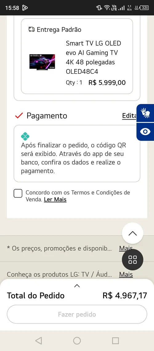 Imagem na descrição da promoção