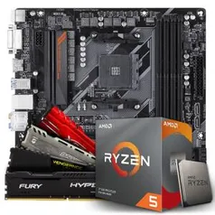 Kit ryzen 3600 + b450 Aorus + memória 8gb 300mhz