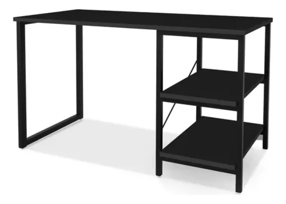 Escrivaninha Star Steel Mobile Star mdf/aco de 120cm x 74cm x 45cm Preto