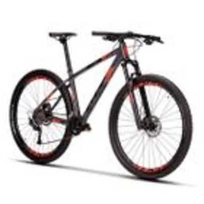 Bicicleta Aro 29 MTB Alumínio XL21' Suspensão Freio a Disco Fun Evo 2023 Cinza Laranja Sense