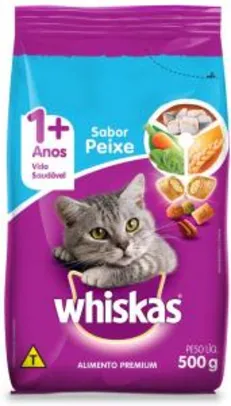 [Preço na Finalização] Ração Para Gatos Whiskas Peixe Adultos 500g | R$7,79