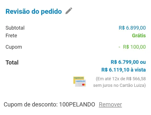 Imagem na descrição da promoção