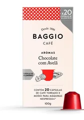 Cápsulas de Café Baggio Café Aroma Chocolate Trufado, compatível com Nespresso, contém 20 cápsulas