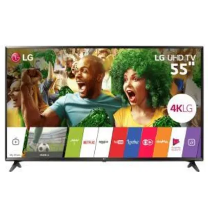 Smart TV LED 55" Ultra HD 4K LG 55UJ6300 com Sistema WebOS 3.5, Wi-Fi, Painel IPS, HDR - R$ 2913