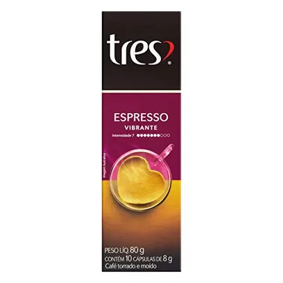 (REC/SUPER/L3P2)Cápsula TRES Café Espresso, Vibrante, 3 Corações