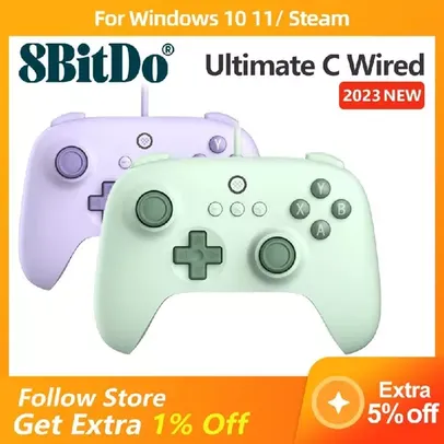 Controle 8BitDo Ultimate C - Com Fio