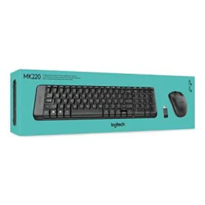 [prime] Logitech MK220 920-004431 - Teclado + Mouse Wireless, Preto