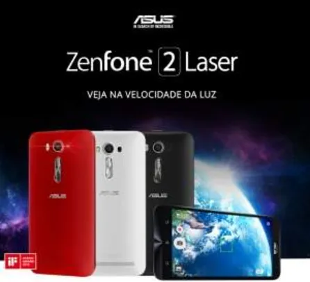[Submarino] Smartphone ASUS ZenFone 2 Laser Dual Chip Desbloqueado Android 5 Tela 5.5" 16GB 4G 13MP - Preto por R$ 846