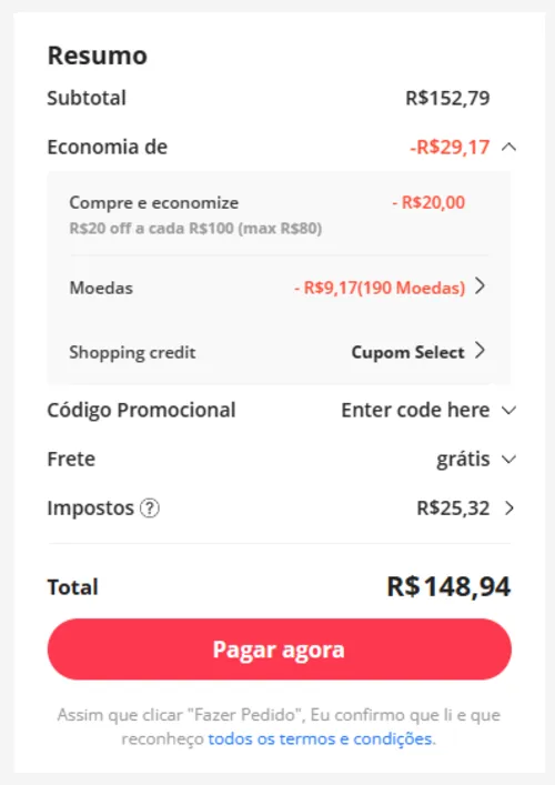 Imagem na descrição da promoção