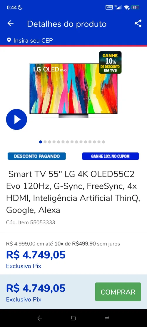 Imagen na descrição da promoção