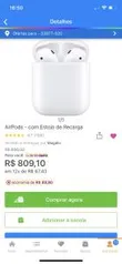 Cliente Ouro | AirPods - com Estojo de Recarga - 2ª (Segunda geração) | R$789