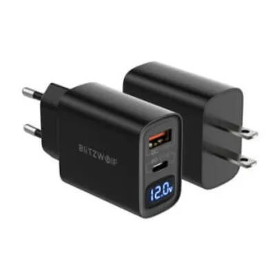 Carregador BlitzWolf® BW-S19 20W 2-Port USB Eu Plug Digital | R$50
