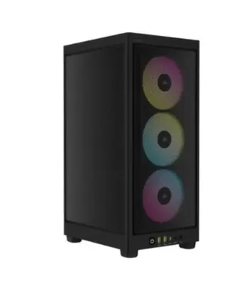 Gabinete Gamer Corsair 2000D RGB Airflow, Mini-ITX, 3x Cooler Fan RGB Slim, Preto - CC-9011246-WW