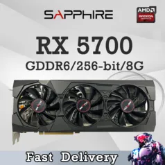 Placa de Vídeo Rx 5700 8g Gddr6 256bit