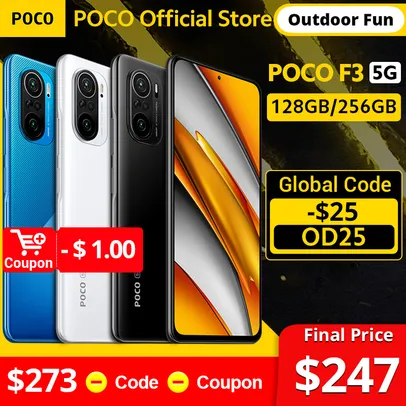  Global Version Poco F3 5g Smartphone Snapdragon 870 Octa Core 128gb/256gb 6.67"120hz E4 Amoled Display