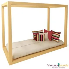 Mini Cama Infantil Montessori em Pinus | R$473