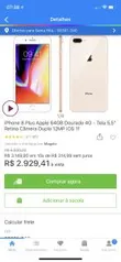 iPhone 8 Plus 64Gb GOLD | R$2640