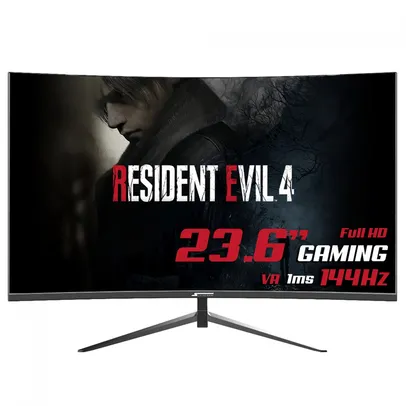 Monitor Gamer SuperFrame Precision, 23.6 Pol, Curvo, Full HD, 1ms, 144Hz, HDMI/DP, SFP2415 FHD