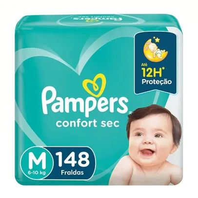 (Regional) Fralda Pampers Confort Sec Jumbo M 148 Unidades - PanVel Farmácias